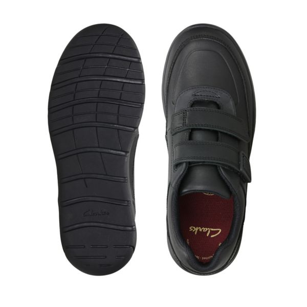 Clarks Boys Venture Walk School Shoes Black | CA-3210465